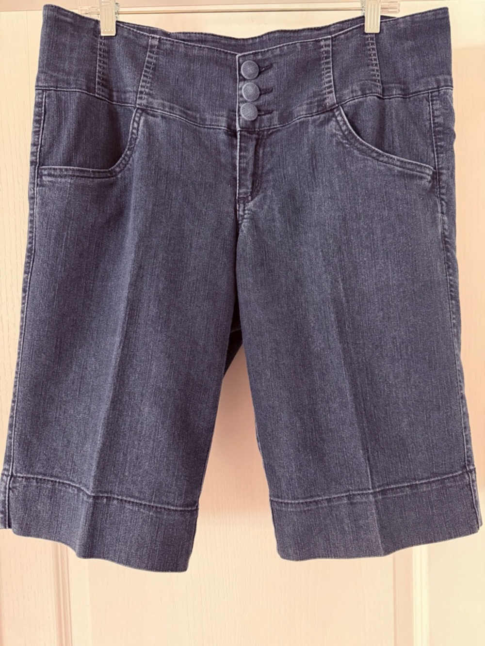Boom Boom Jeans Women's Dark Denim Bermuda Shorts